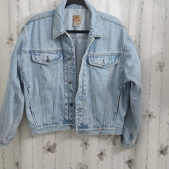 GUESS VINTAGE DEMIN 80"S JACKET SIZE LGE/16-18 - Picture 1 of 9
